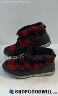 Sorel Womens Black & Red Buffalo Plaid Wool Snow/Winter Boot 10