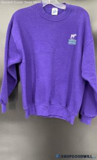 Norther Exposure Purple Graphic Sweatshirt by Jerzees Super Sweats - Sz L