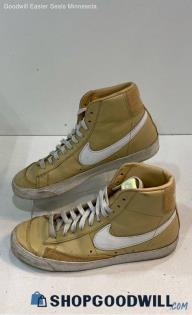 Nike Womens Blazer Mid '77 Sesame Leather Sneaker Athletic Shoe 9