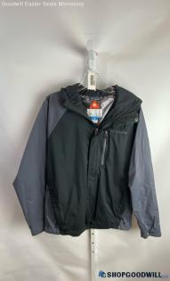 Columbia Men's Black/Gray Omni-Heat Windbreaker Jacket - Sz M