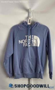 The North Face Women's Blue Logo Cotton Hoodie - Sz M