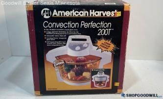 American Harvest Convection Perfection Rapid Cook Oven Countertop Pyrex Glass