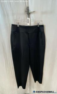 Athleta Women's Black Slim Tapered Pleated Tech Dress Pants - Sz 10