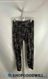 Athleta Women's Gray Camo Cropped Active Leggings - Sz S