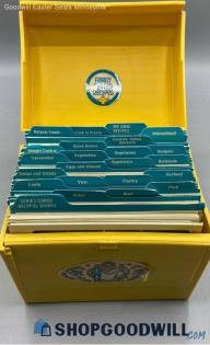 Vintage Betty Crocker & Curtin Publish. Recipe Card Library Yellow Place Case