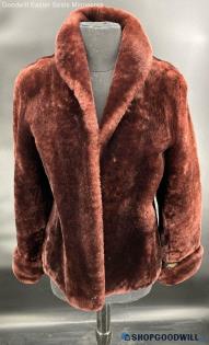 Women's VTG Brown Faux fur coat