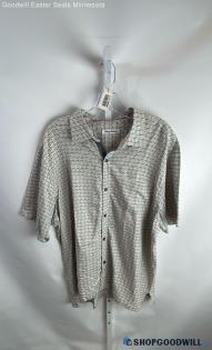 Tommy Bahama Men's Gray Pattern Button Up Shirt - Sz XL