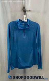 REI Women's Blue Heather Long Sleeve Henley Shirt - Sz M