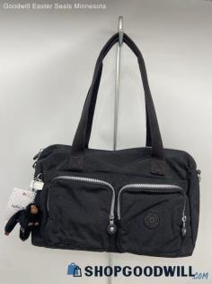 NWT Kipling Cyrene Black Shoulder Bag Womens Nylon Handbag/Purse