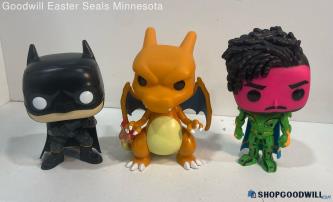 3pc Funko Pop Jumbo Charizard, Infinity Killmonger & Batman Vinyl Figurines