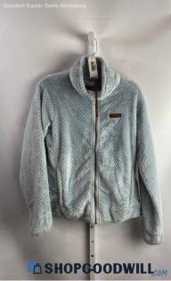 Columbia Women's Light Blue Plush Fleece Full Zip Sweatshrit - Sz M