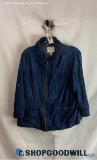 Torrid Women's Navy Chambray Zip Up Jacket - Sz 1