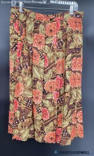 Worthington Petite Women's Floral rayon skirt - Sz 16P