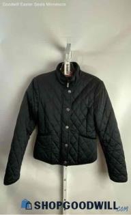 Coach Women's Black Quilted Cropped Coat - Sz XS