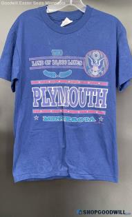 Plymouth.....The Land of 10,000 Lakes T-Shirt by Hanes Heavyweight - Sz M