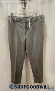 NWT White House Black Market Women's Black w/Rose Bisque Polyester Pants - Sz 12