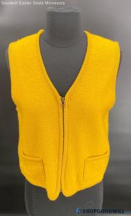 Requirements Women's Mustard Yellow Zipper front vest - Sz S