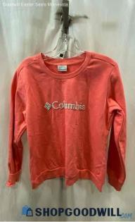 Columbia Women's Pink Logo Pullover Sweater - Sz L