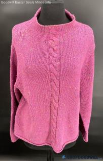 Blair women's Magenta LS Speckled sweater - Sz L