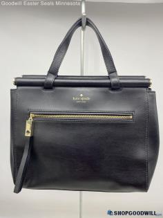 Kate Spade Black Leather Satchel Shoulder Bag Womens Handbag/Purse