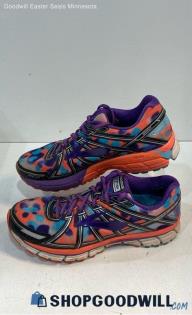 Saucony Womens GTS 17 Purple & Orange Synthetic Sneaker Athletic Shoe 11