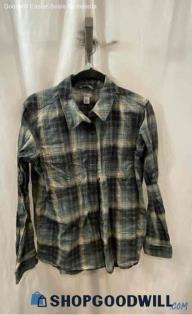 Carhartt Women's Green Plaid Long Sleeve Button Up Flannel - Sz L