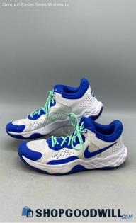 Nike Men's Fly.By 3 Mid White/Blue Mesh Sneakers Sz 14