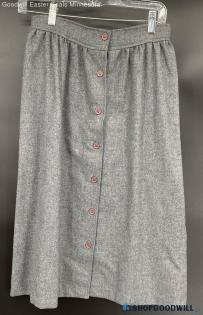 Women's Vintage Grey Button Front skirt - Sz 12