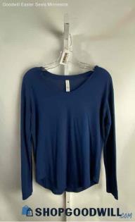 Athleta Women's Navy Lightweight Soft Knit Long Sleeve Shirt - Sz XXS