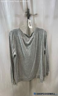 Chico's Women's Heather Gray Boat Neck Sweater - Sz S