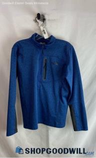 The North Face Men's Blue Heather Fleece Lined Zip Up Tech Sweatshirt - Sz M