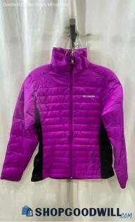 Columbia Women's Purple/Black Full Zip Puffer Jacket - Sz S