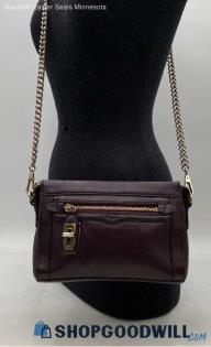 Rebecca Minkoff Plum Purple Leather Chain Crossbody Handbag/Purse