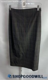 Zara Women's Black/Orange Straight Skirt - Sz S