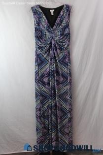 Chico's Women's Blue/Purple Loose Knit Shift Dress sz L/12