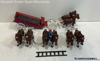 Vintage Cast Iron Horse And Carriage Lot