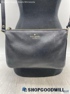 Kate Spade Black Crossbody Womens Pebbled Leather Handbag/Purse