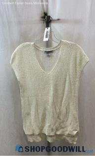 Tommy Bahama Women's Cream Knit Linen Shirt - Sz XS