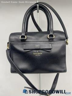 Kate Spade Black Satchel Shoulder Bag Womens Leather Handbag/Purse