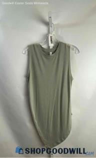 Athleta Women's Pale Sage Green Asymmetrical Tunic Tank Top - Sz S