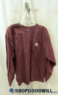 Carhartt Men's Red Long Sleeve - Sz L