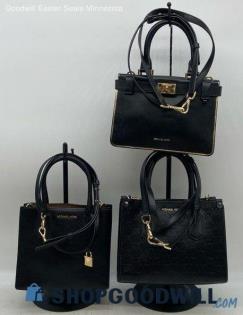 Lot of 3 items including Michael Kors Black Satchel Womens Saffiano Leather