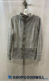 Athleta Women's Gray Full Zip Long Sleeve Hoodie - Sz M