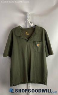 Carhartt Men's Olive Green Original Fit Lightweight Polo - Sz L