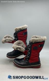 Sorel Women's Torino II Red/Black Synthetic Snow Boots Sz 8