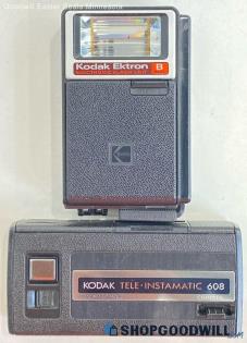 Kodak Tele-Instamatic 608 & Ektron Electronic Flash Unit