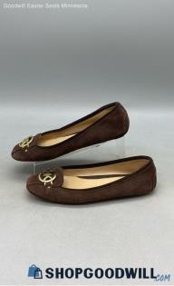 Michael Kors Women's Fulton Brown Suede Ballet Flats Sz 9.5