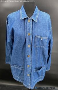 Teddi Women's Denim jacket w/Back side Embroidery - Sz L