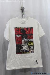 Adult White Slam Shaq Masculina Graphic T-Shirt SZ L