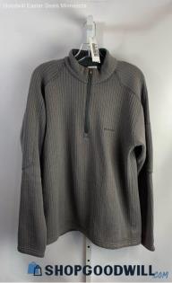 Columbia Men's Gray 1/4 Zip Sweater - Sz L